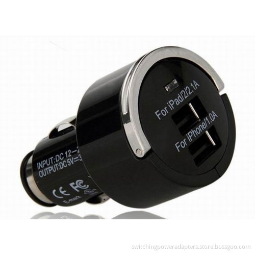 3100ma 5v Dc Usb Car Charger And Dual Usb For Smartphone / Ipad